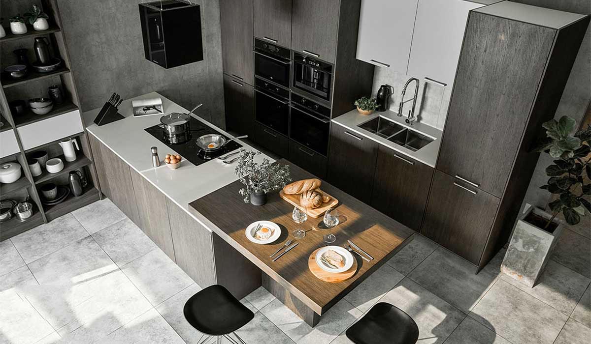 Dạng bếp chữ L tối ưu không gian