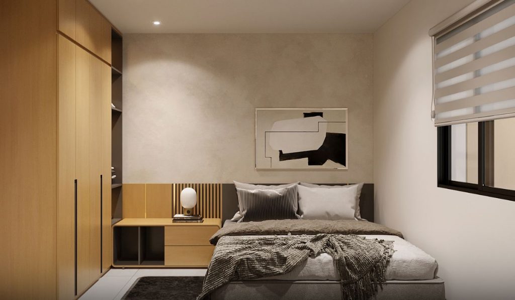 35+ mẫu thiết kế phòng ngủ đẹp cho nhà ống tiện nghi 35 Bố trí cửa sổ phòng ngủ nhà ống sẽ giúp căn phòng trở nên thông thoáng