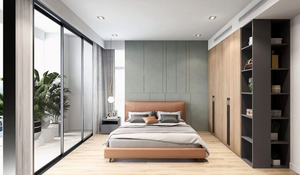 35+ mẫu thiết kế phòng ngủ đẹp cho nhà ống tiện nghi 26 Phòng ngủ theo phong cách tối giản dành cho nhà ống