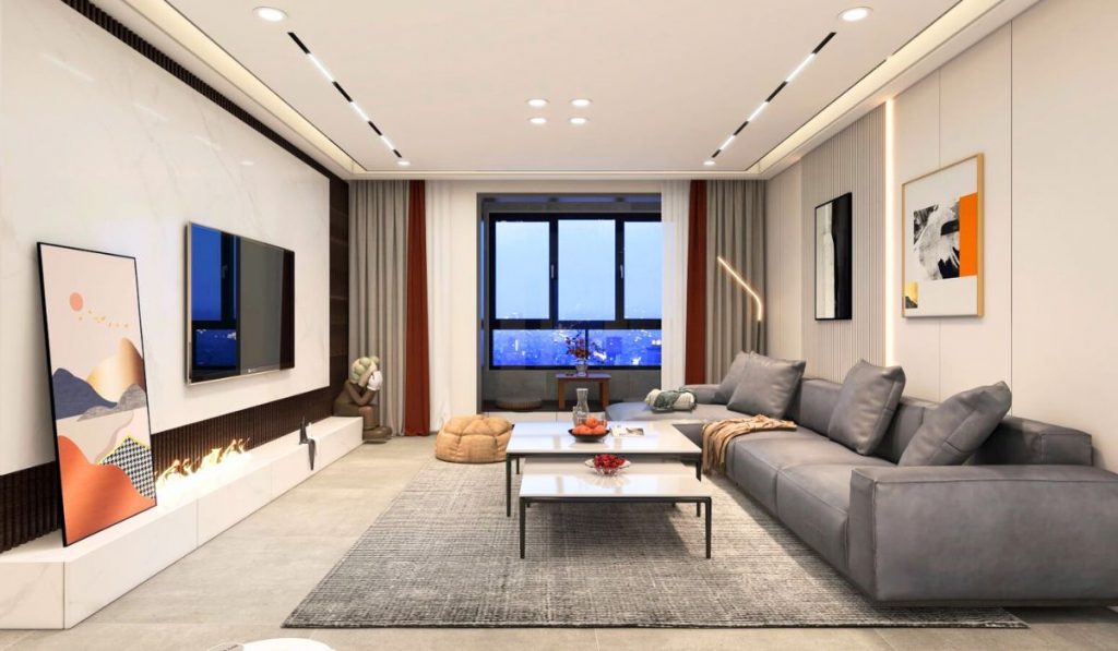 Cach trang tri phong khach nha vuong 14