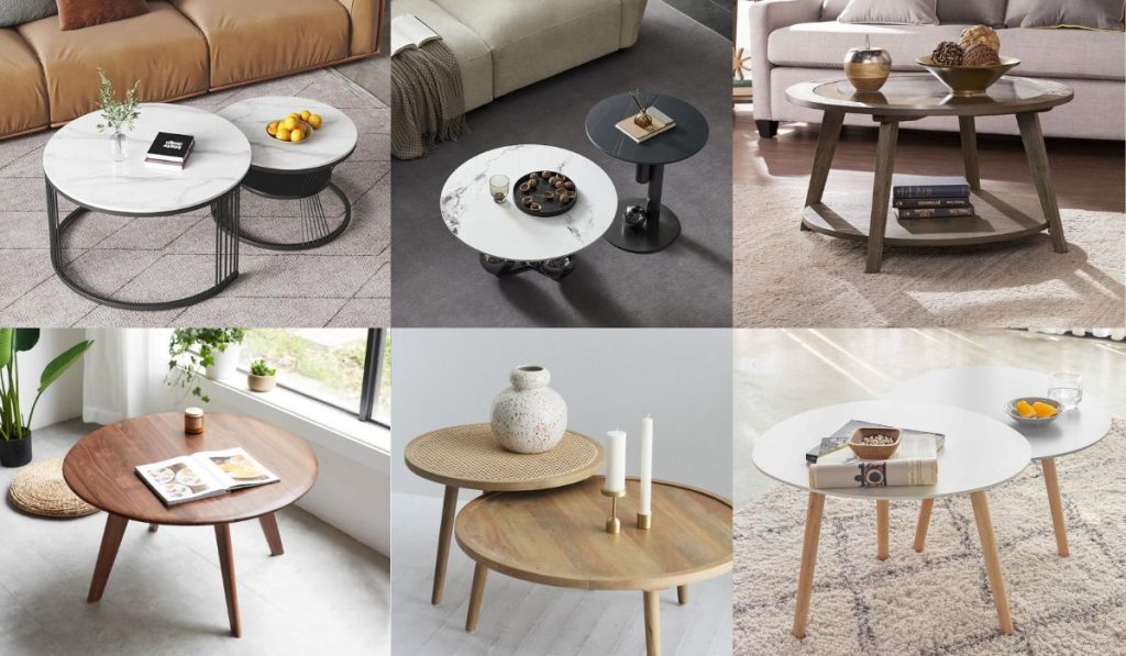 Bàn cafe tròn có khá nhiều mẫu mã và chất liệu cho bạn lựa chọn