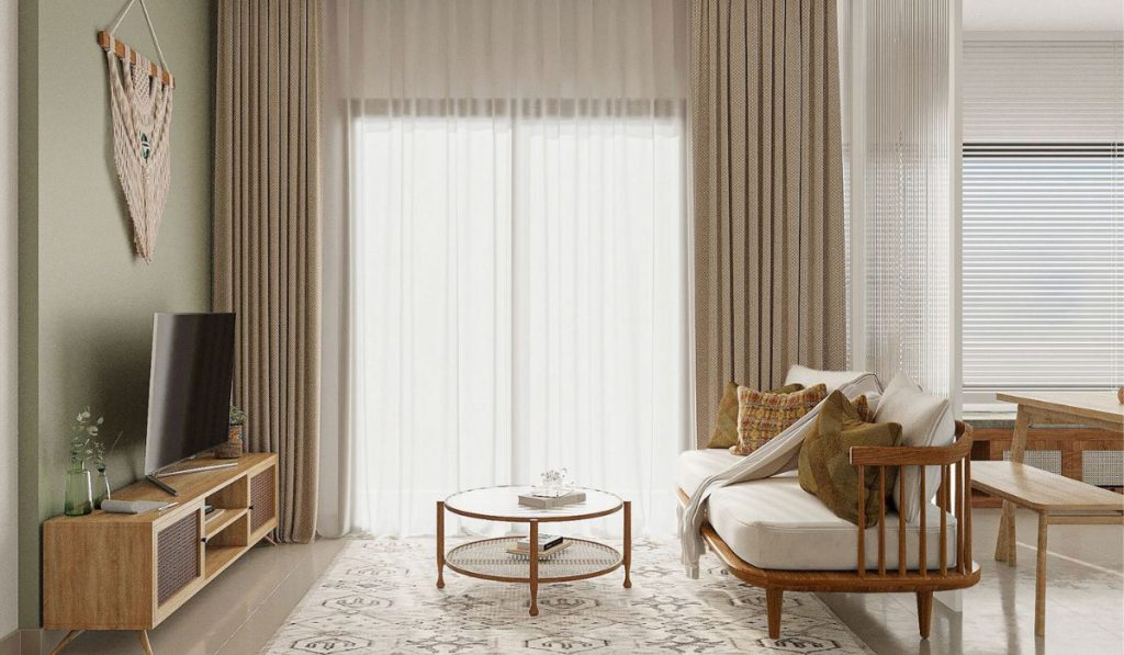 Cach trang tri phong khach nha vuong 4