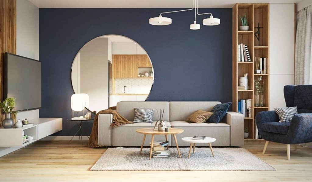 Kết hợp hệ thống chiếu sáng sẽ giúp phòng khách bạn trở nên sống động, hài hòa