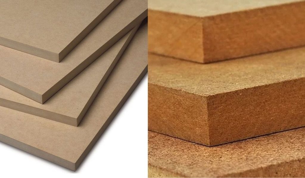 Bề mặt và cốt gỗ của gỗ công nghiệp MDF