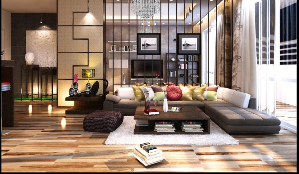 Sự kết hợp giữa hệ thống chiếu sáng, chất liệu và màu sắc nâu chủ đạo giúp không gian trở nên ấm cúng hơn bao giờ hết