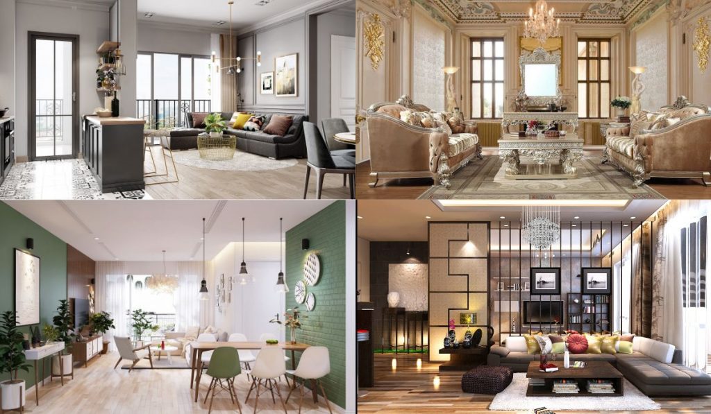 Một số xu hướng thiết nội thất phòng khách chung cư đơn giản hiện nay