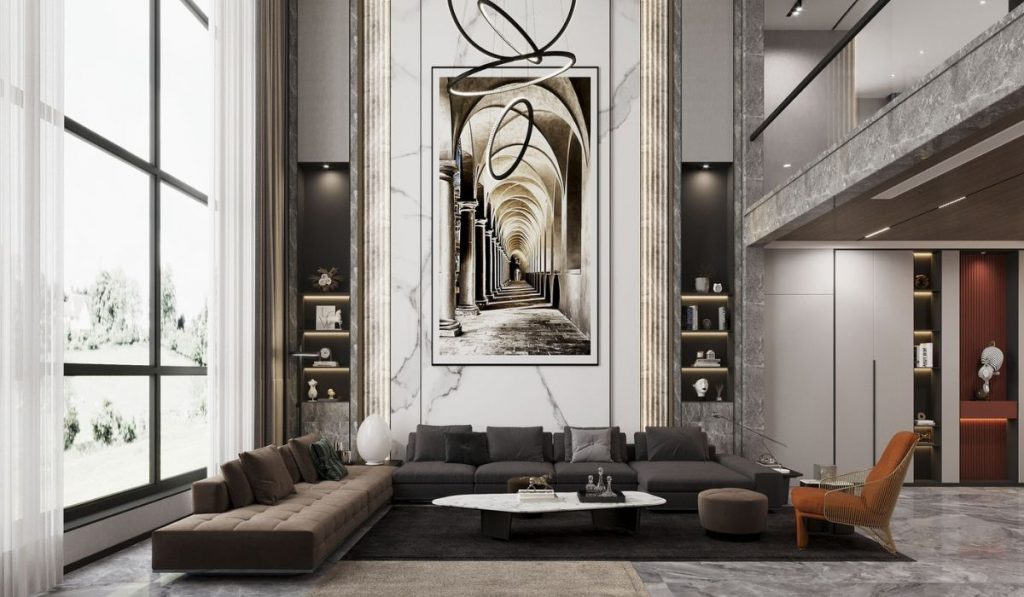 Noi that phong khach biet thu hien dai 5