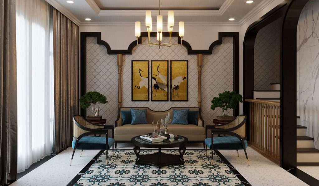 Noi that phong khach biet thu hien dai 2