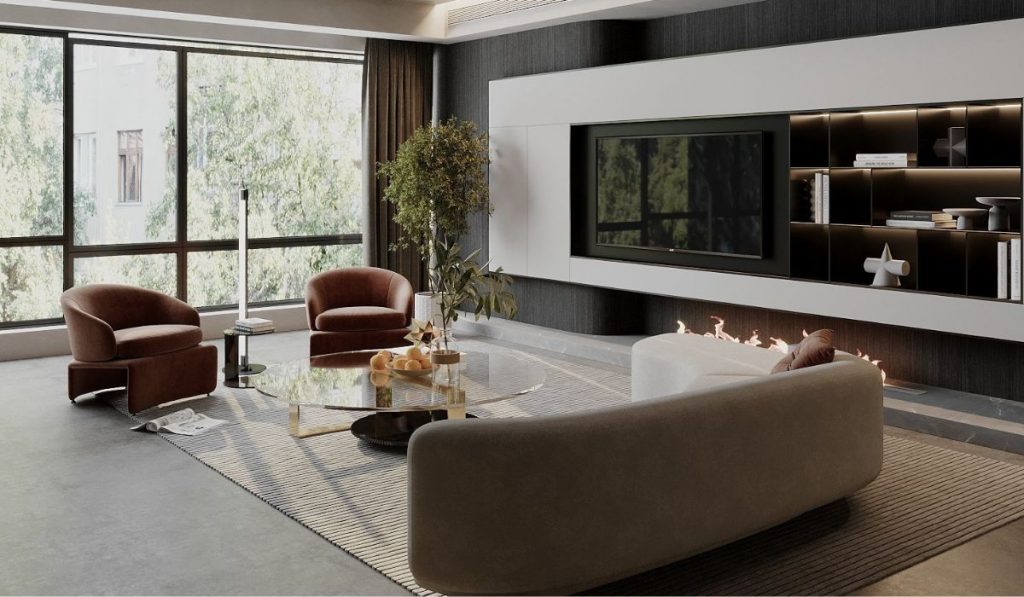 Noi that phong khach biet thu hien dai 1