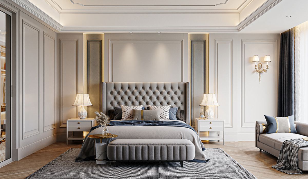 Nội thất phòng ngủ tân cổ điển thanh lịch