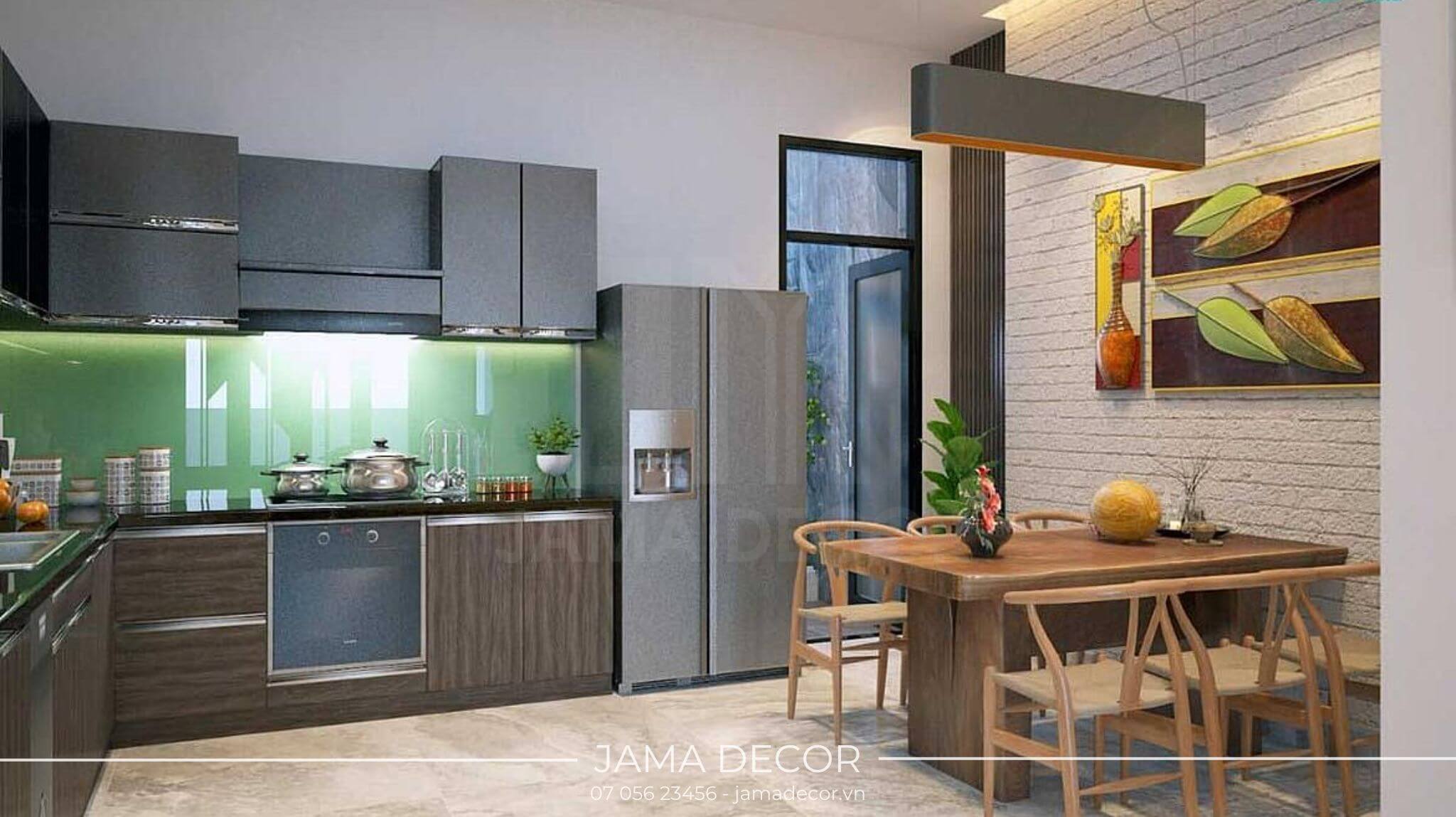 10+ mẫu nội thất bếp nhà ống 3m, 4m, 5m... đẹp, tiện nghi 36 thiết kế thi công phòng bếp nhà ống trọn gói