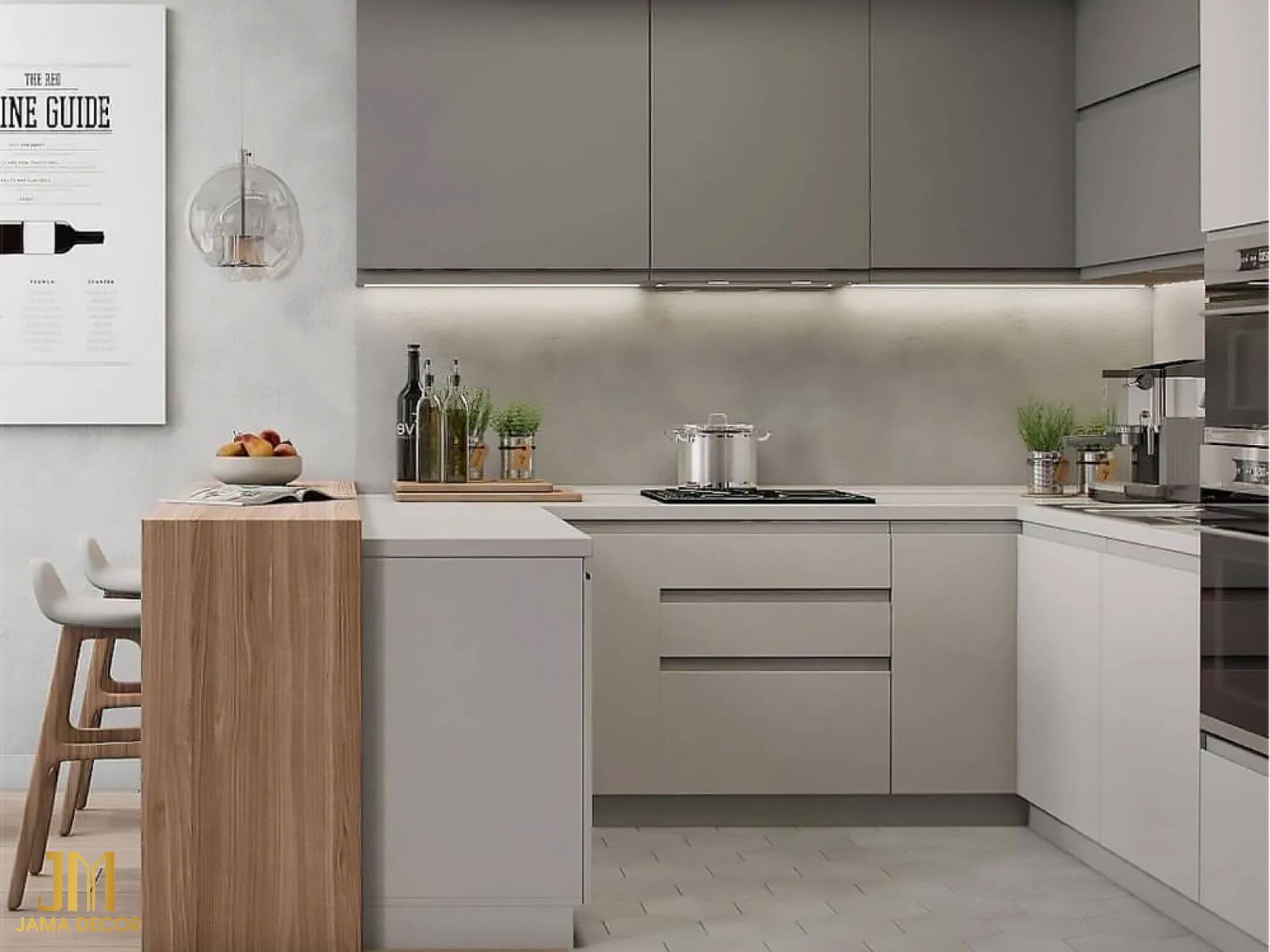 100+ mẫu phòng bếp nhà cấp 4 đẹp, hiện đại, tiết kiệm 58 bếp laminate ốp đá granite