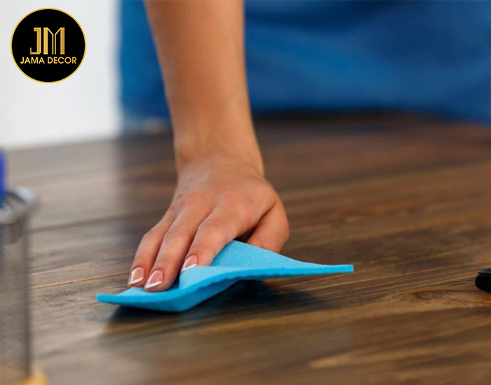 Gỗ công nghiệp bị mốc - 4 nguyên nhân và 6 cách xử lý 15 lau gỗ công nghiệp bằng khăn khô