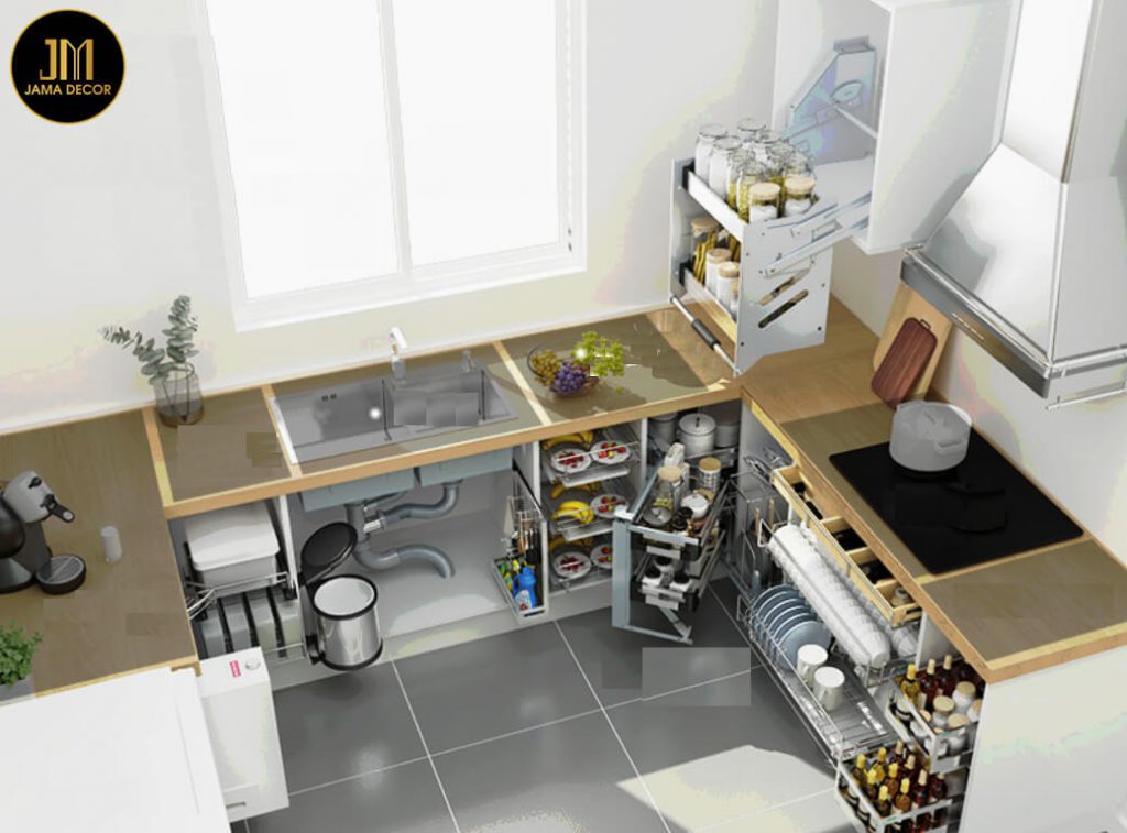 Nội thất nhà bếp thông minh – Giải pháp tối ưu không gian bếp hiện đại 2025
