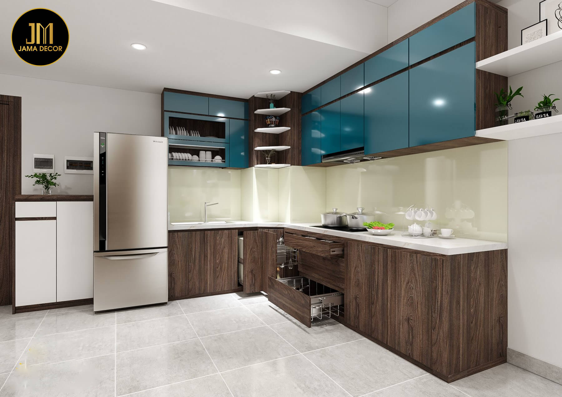 Nội thất nhà bếp thông minh – Giải pháp tối ưu diện tích cho căn hộ nhỏ hiện đại