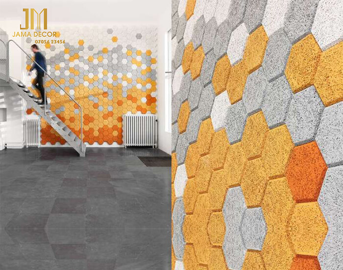 Ứng dụng gạch xơ mướp trang trí tường