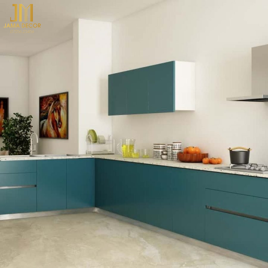 Tủ bếp gỗ công nghiệp phủ acrylic