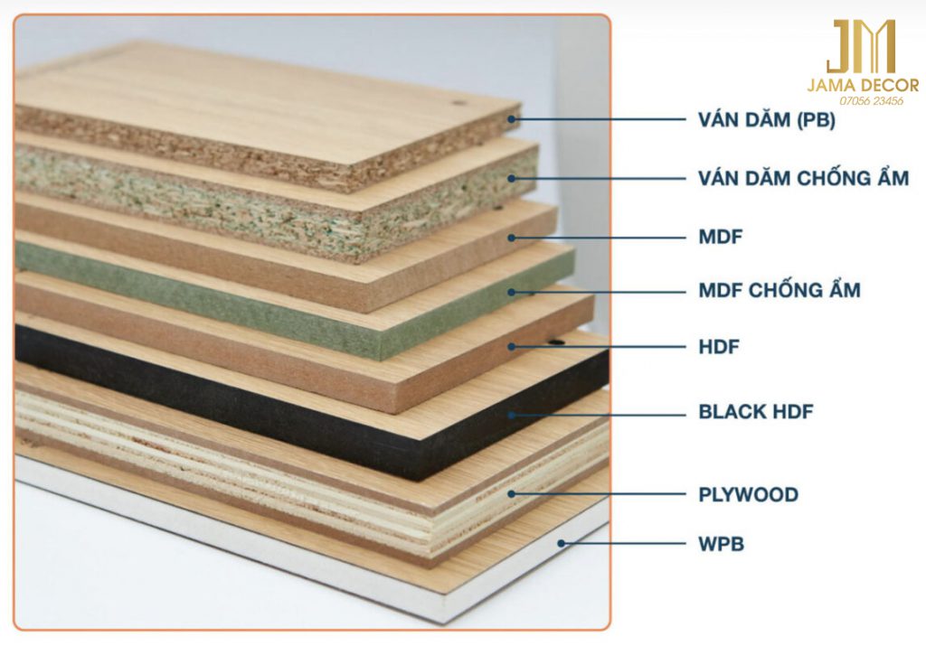 Phân biệt các loại cốt gỗ công nghiệp