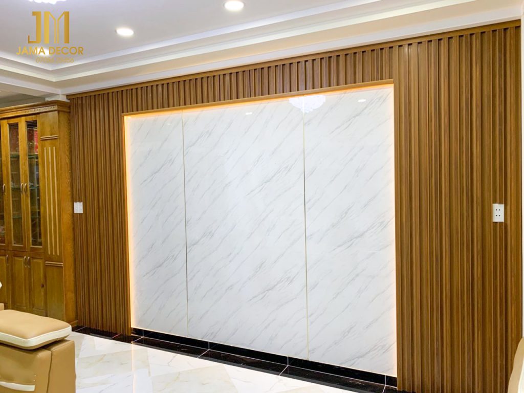 Mẫu 2 tấm PVC vân đá của JAMA