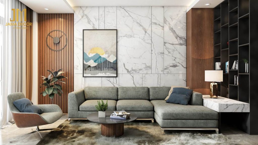 Mẫu 4 tấm PVC vân đá của JAMA