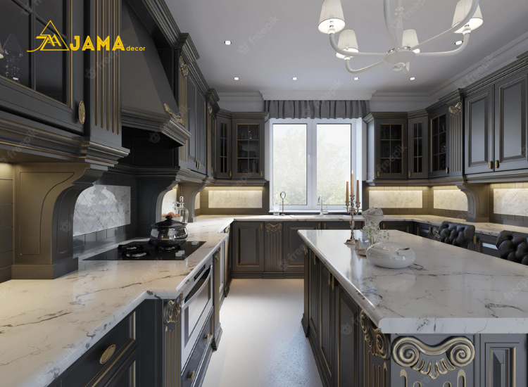 Nhà bếp của phong cách nội thất cổ điển