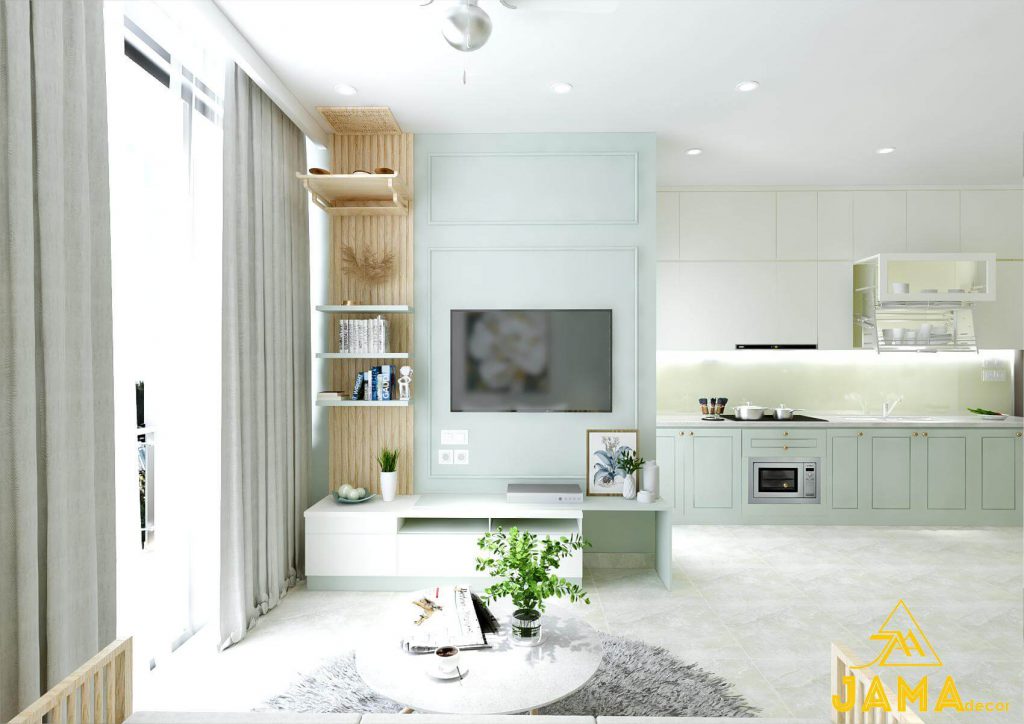 10 mẫu trang trí thiết kế nội thất phòng khách chung cư nhỏ mà đẹp 2021 42 Thiet ke noi that phong khach chung cu Thu Thiem Dragon 2 1