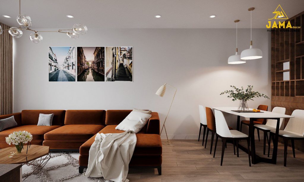 10 mẫu trang trí thiết kế nội thất phòng khách chung cư nhỏ mà đẹp 2021 37 Thiet ke noi that phong khach chung cu Res Green 1