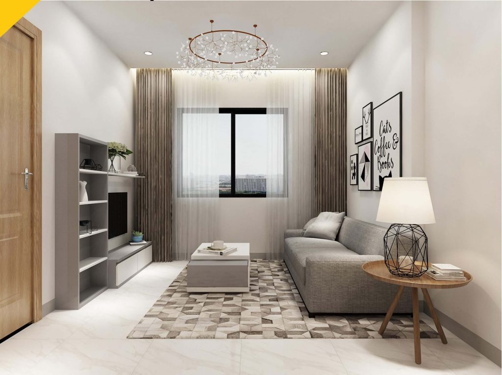 10 mẫu trang trí thiết kế nội thất phòng khách chung cư nhỏ mà đẹp 2021 32 Thiet ke noi that phong khach chung cu Dragon Hill 2 2 1