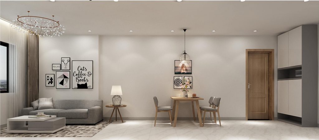 10 mẫu trang trí thiết kế nội thất phòng khách chung cư nhỏ mà đẹp 2021 31 Thiet ke noi that phong khach chung cu Dragon Hill 2 1 1