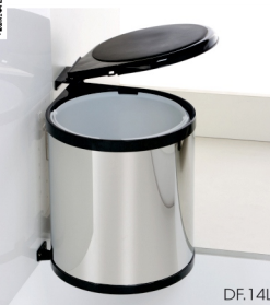 Thùng rác Inox tròn gắn cánh