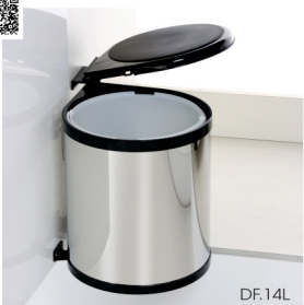 Thùng rác Inox tròn gắn cánh