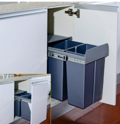 Thùng rác ray trượt 2 ngăn