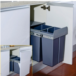 Thùng rác ray trượt 2 ngăn