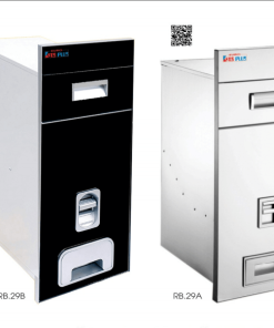 Thùng gạo mặt gương màu đen - bạc