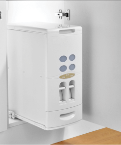 Thùng gạo âm tủ 2 nút ấn thông minh