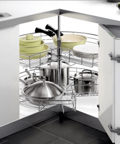 Mâm xoay Inox nan bóng mở 3/4 - Góc 270 độ