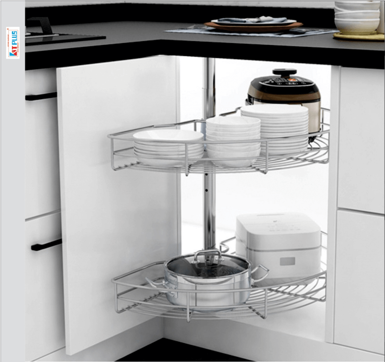 Mâm xoay Inox nan mở 1/2 - Góc 180 độ