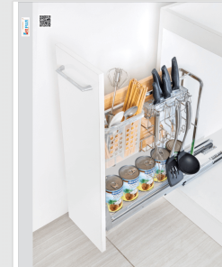 Giá giao thớt Inox nan dẹt - ray giảm chấn EC