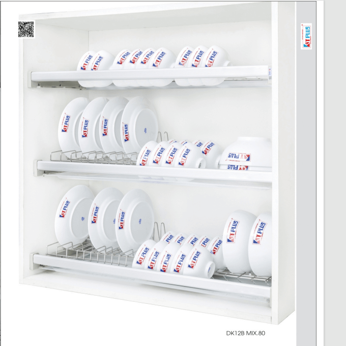 Kệ chén cố định 3 tầng MIX đặc biệt - DK12B MIX