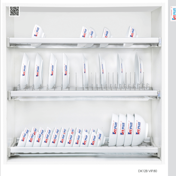 Kệ chén cố định 2 tầng cao cấp - DK12B VIP