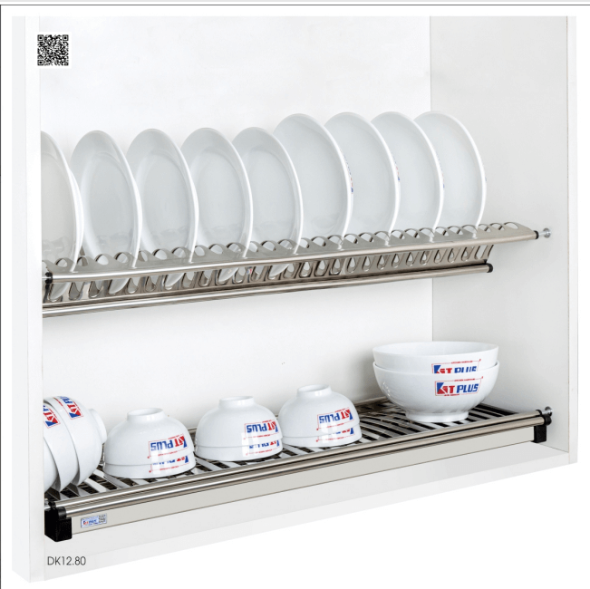 Kệ chén cố định 2 tầng chữ V - DK12