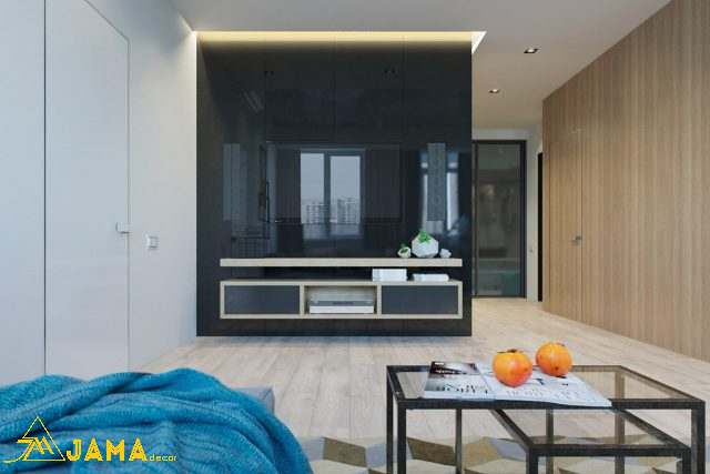 Mẫu 2 - Nội thất chung cư 60m2 - 1 phòng ngủ với thiết kế liền mạch ấn tượng