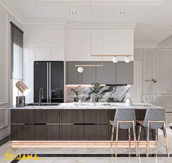 31 mẫu nội thất nhà bếp đẹp hiện đại xu hướng 2021 47 Phong cach thiet ke noi that nha bep Tan co dien anh 2