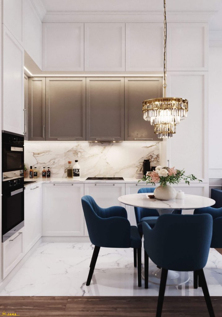 31 mẫu nội thất nhà bếp đẹp hiện đại xu hướng 2021 45 Phong cach thiet ke noi that nha bep Tan co dien anh 4