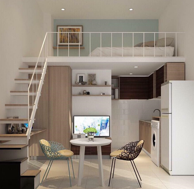 mau thiet ke phong tro co gac lung 09