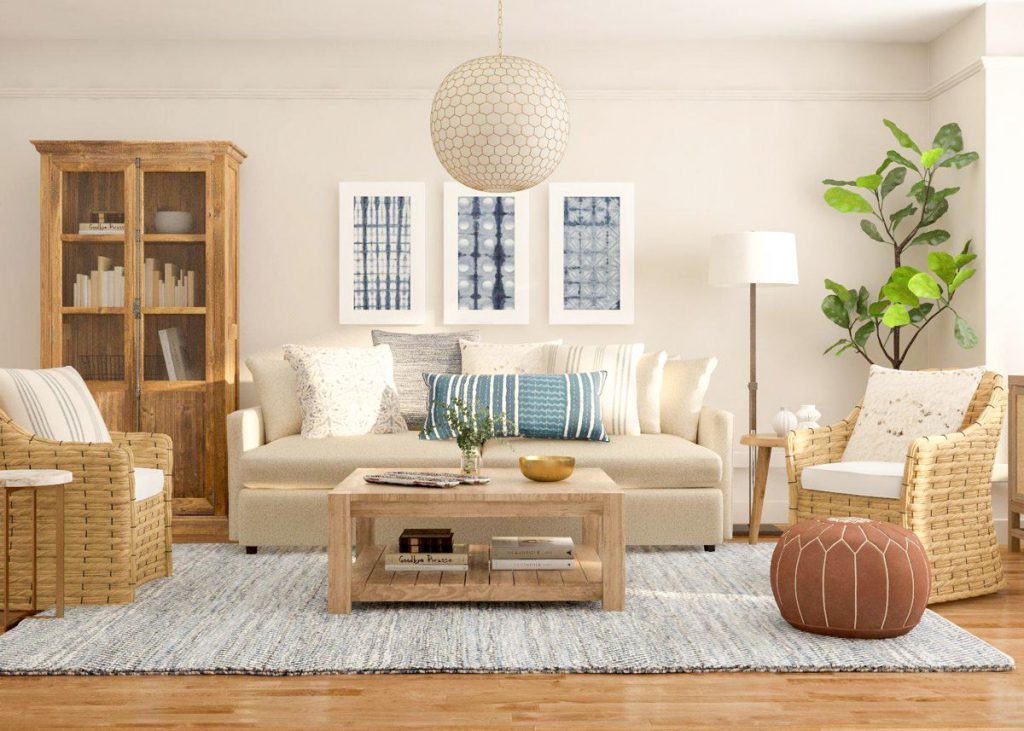 phong cách nội thất mộc mạc