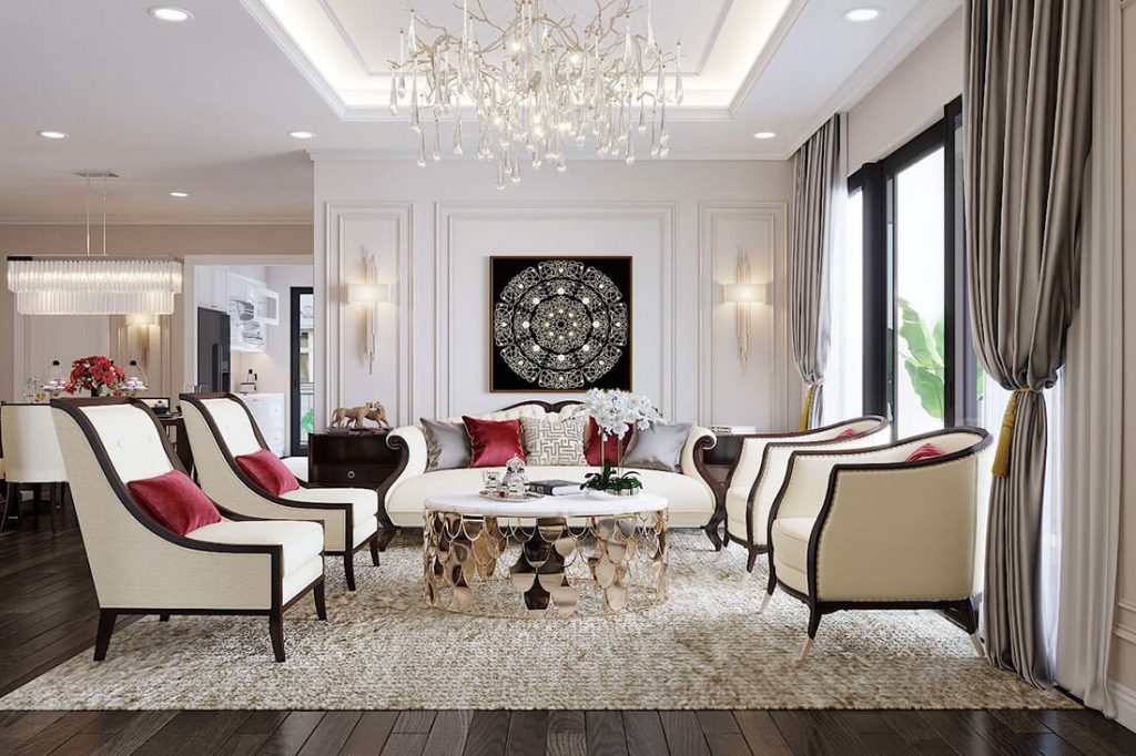 Chất liệu sử dụng trong phong cách nội thất luxury