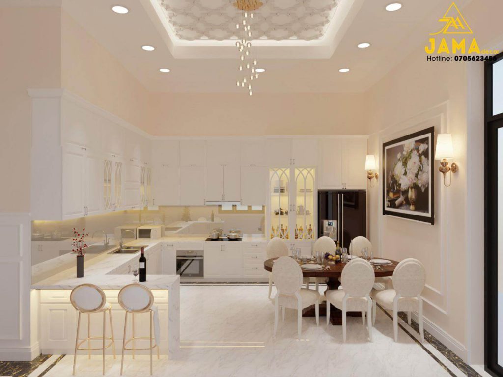 100+ mẫu Thiết kế nội thất nhà phố đẹp, mới nhất 2021 27 Thiết kế nội thất tủ bếp nhà phố tại Long An