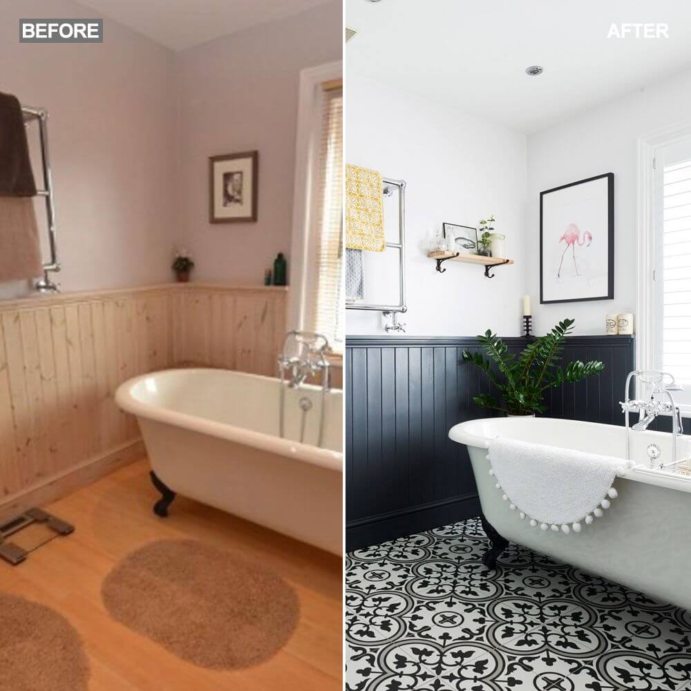 Before and after this bathroom went from dated to statement Ideal Home