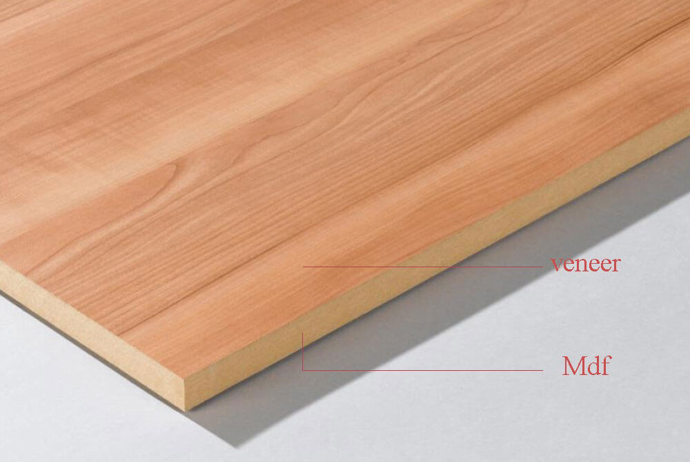 Cấu tạo gỗ MDF phủ Veneer